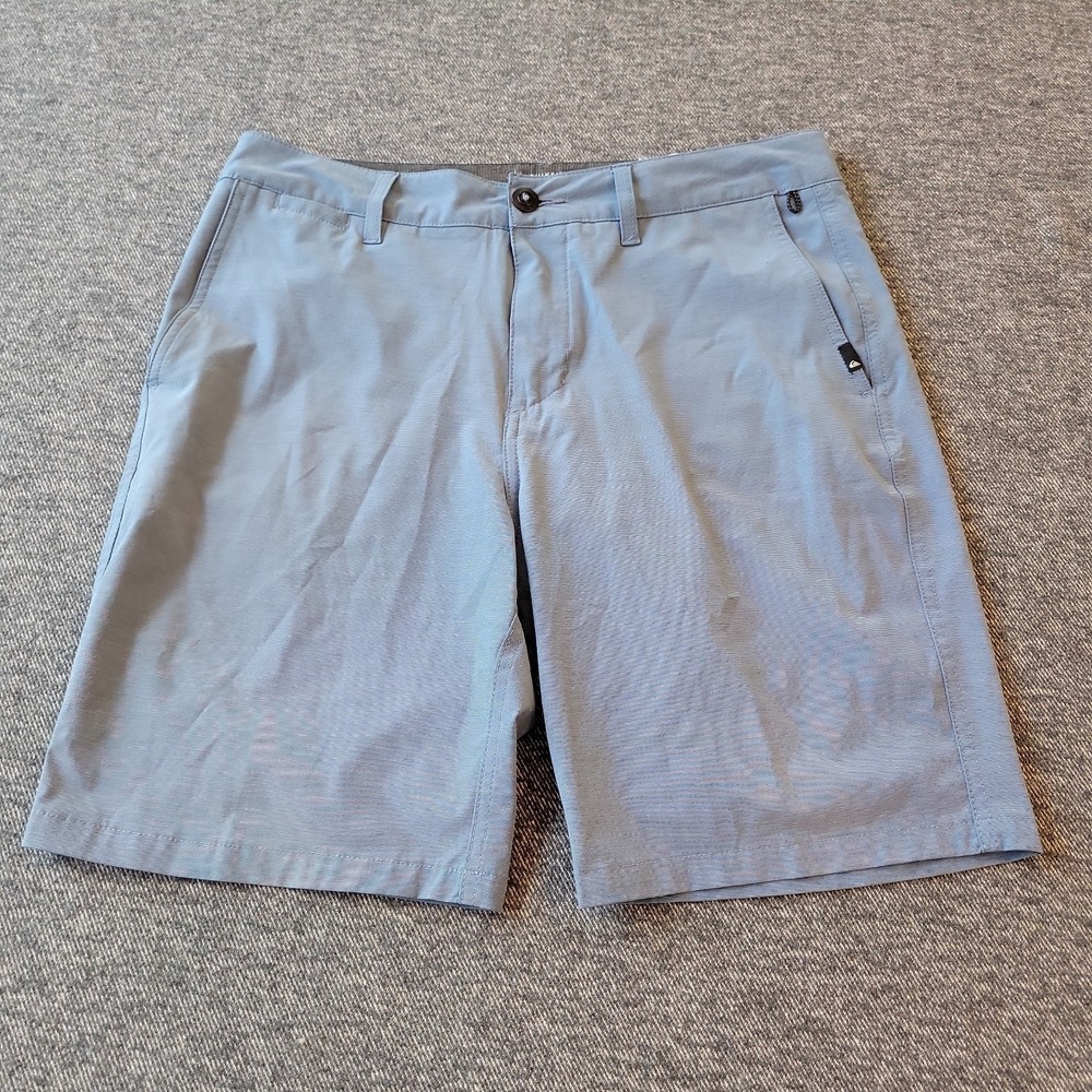 Quiksilver Amphibian Hybrid Shorts Men's 31 Blue Board‎ Surf Swim Trunks Chino